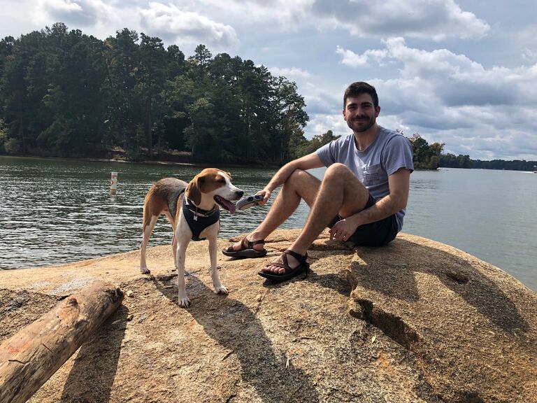 In early 2020, the couple adopted their first dog, Harper. They quickly fell in love with her and she quickly became part of the family. 