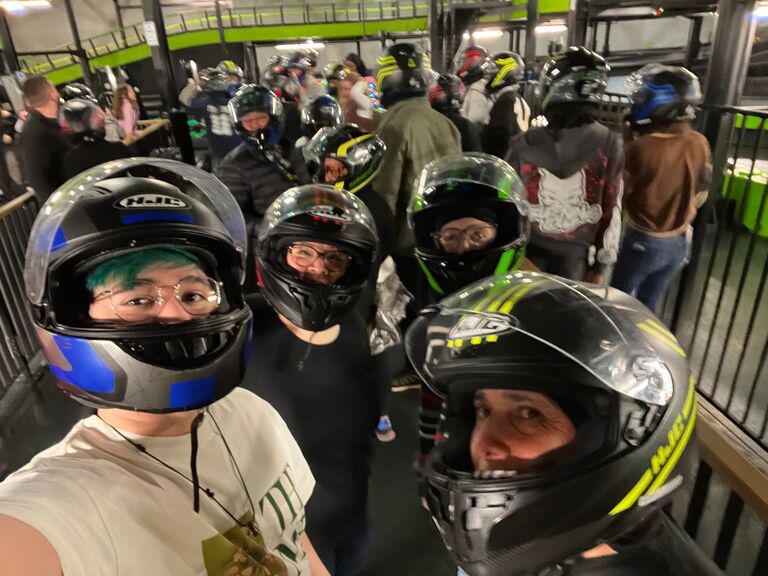 Go-cart racing with the family