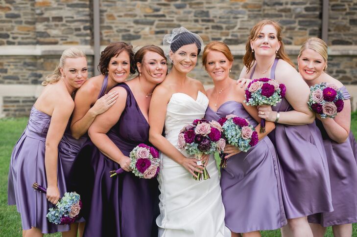 plum color bridesmaid dresses