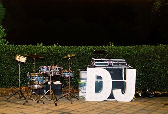 DJ booth at wedding