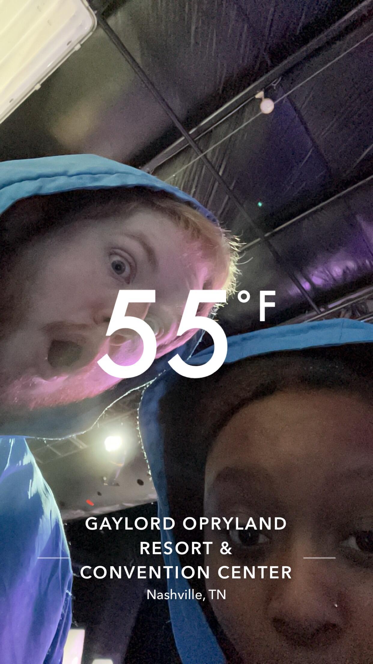 Polar express exhibit (It was 9 degrees, not 55) 