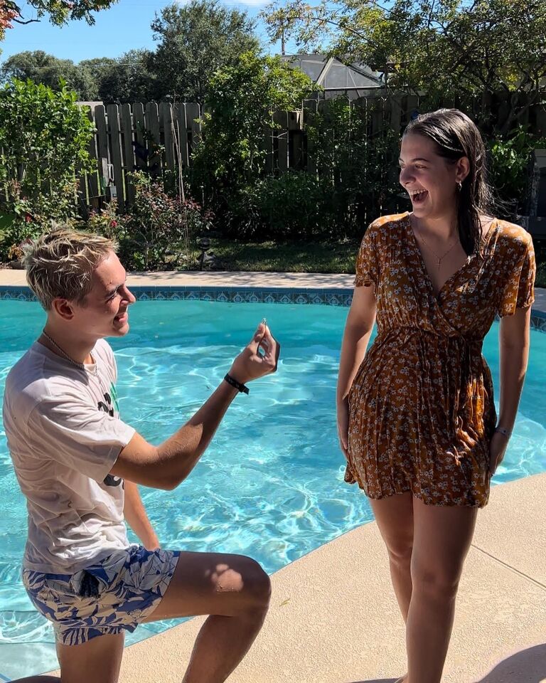 PROPOSAL DAY!
Here is the story:
Aiden & Caroline were both baptized this day. Due to the Lord moving in our lives, changing our perspectives on many things within our relationship and everyday life, we wanted to make a public declaration of our Faith. Aiden was planning on being baptized but Caroline was on the fence and decided to do it essentially the day of. (She was debating back and forth since she has already been baptized).
Anyways, right after we got baptized, we were taking pictures and he proposed! No one knew he was doing it except his great grandma, mom, and Ant. (and they only knew 5 minutes beforehand.) (way to give Kati and Mike a heart attack- lol) The reason he decided to do it so spur of the moment is;
The night before Aiden was praying about his future; he wanted to propose but he did not have the funds for a ring or a plan. The next day his great-grandmother comes up with this ring! It was his great great grandmas ring and she said "I feel like you should have this to propose to Caroline whenever you feel like you're ready." And Aiden thought about it and the coincidence and decided to propose that day! We are so thankful that God has put us together. Woohooo