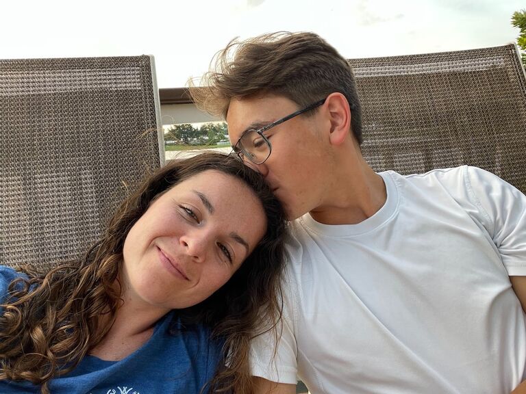 Bethany: This picture is from a trip to Florida that Caleb and I went on with my family. I have a lot of fond memories from this trip. Caleb and I were able to take the time after a busy semester to talk more about our future, specifically marriage. 