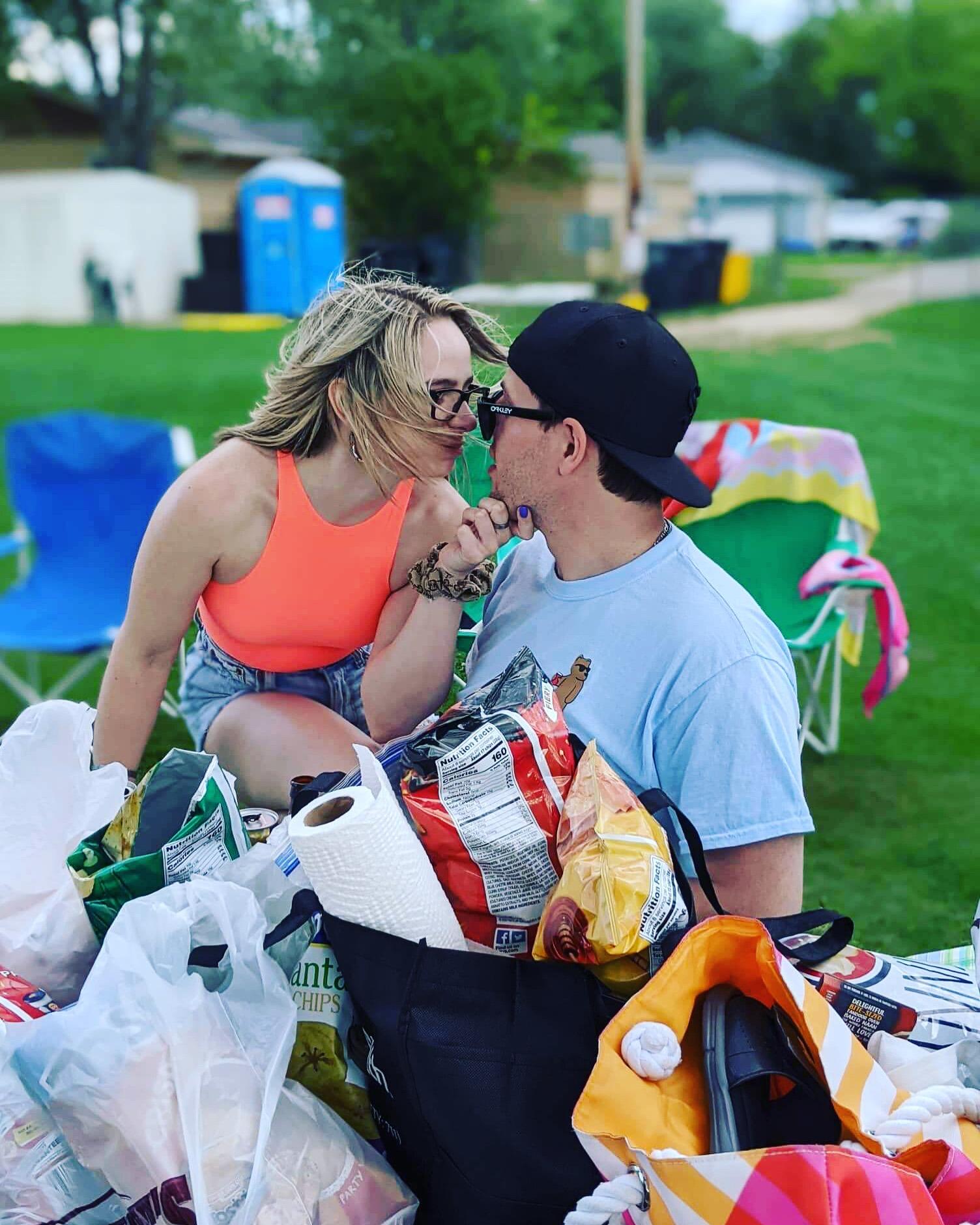 Daniel and Elizabeth celebrating Memorial Day at the lake house!