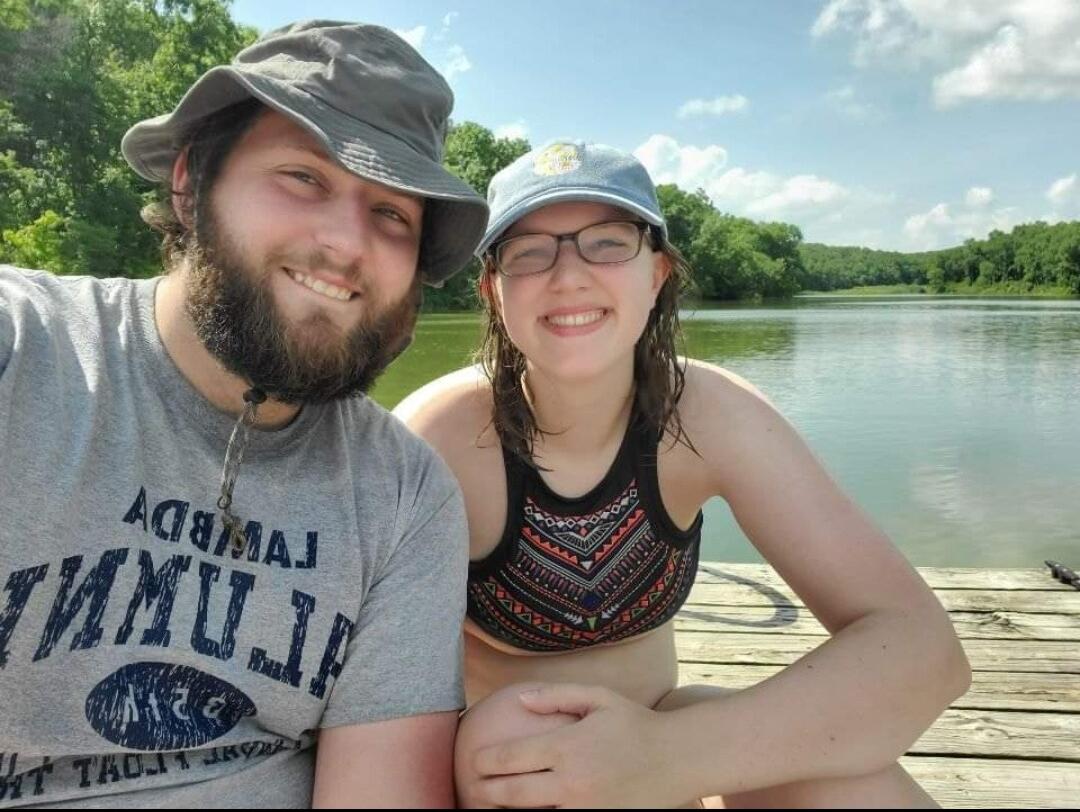 Our first date - we went kayaking and drank twisted teas on the dock