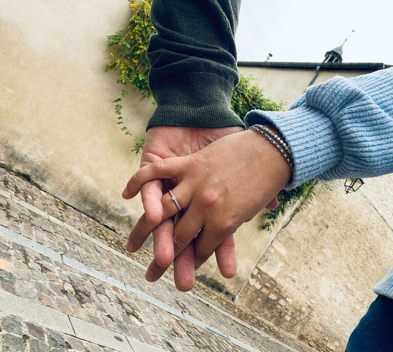 He popped the question ! 