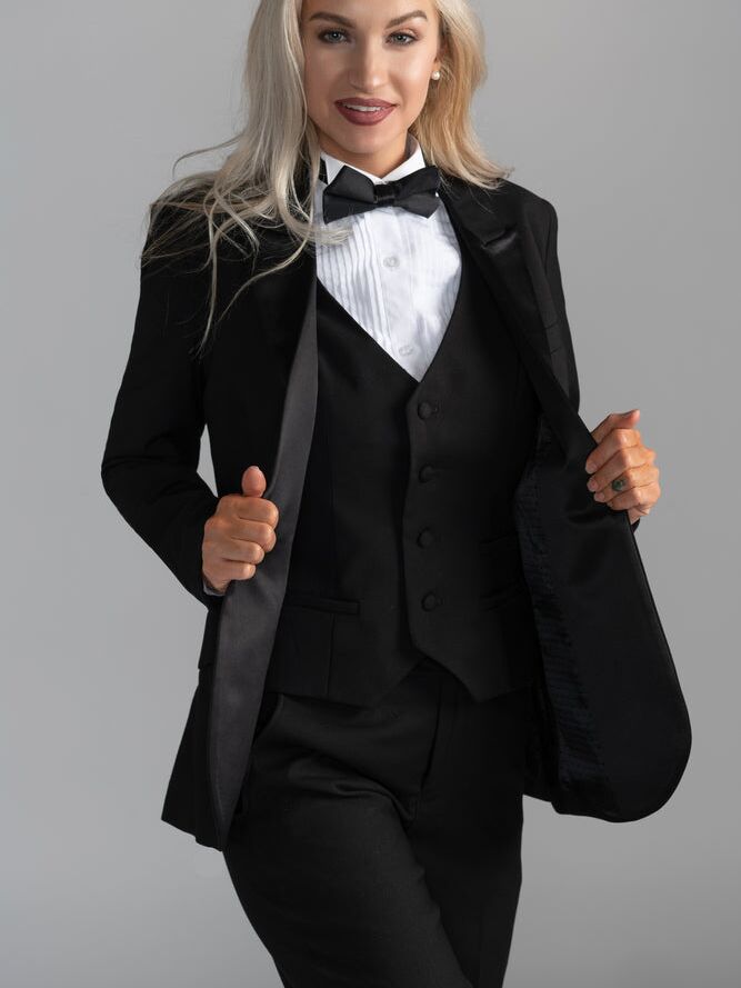 Women's Black Tuxedo  Tuxedos for Weddings, Events & More