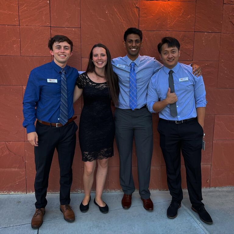 After officially meeting in physical therapy school, we became part of the same friend group that would workout after school. We began studying together often as well and started to get to know each other. 