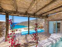 Honeymoon by a greek island beach ios pool villa 