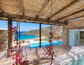 Honeymoon by a greek island beach ios pool villa 