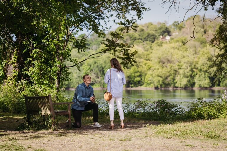 Cole popped the question, and Julia said YES!