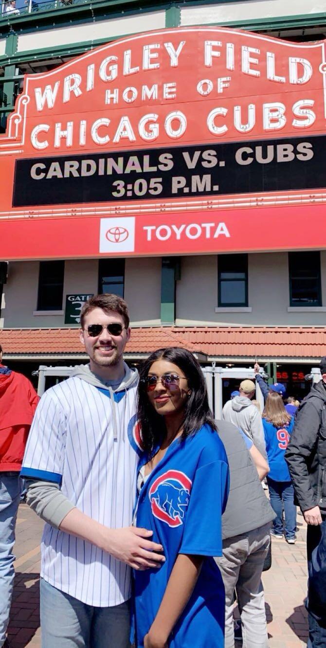 Sam is a huge Cubs fan. For our first trip we went with friends to Wrigley Field! 