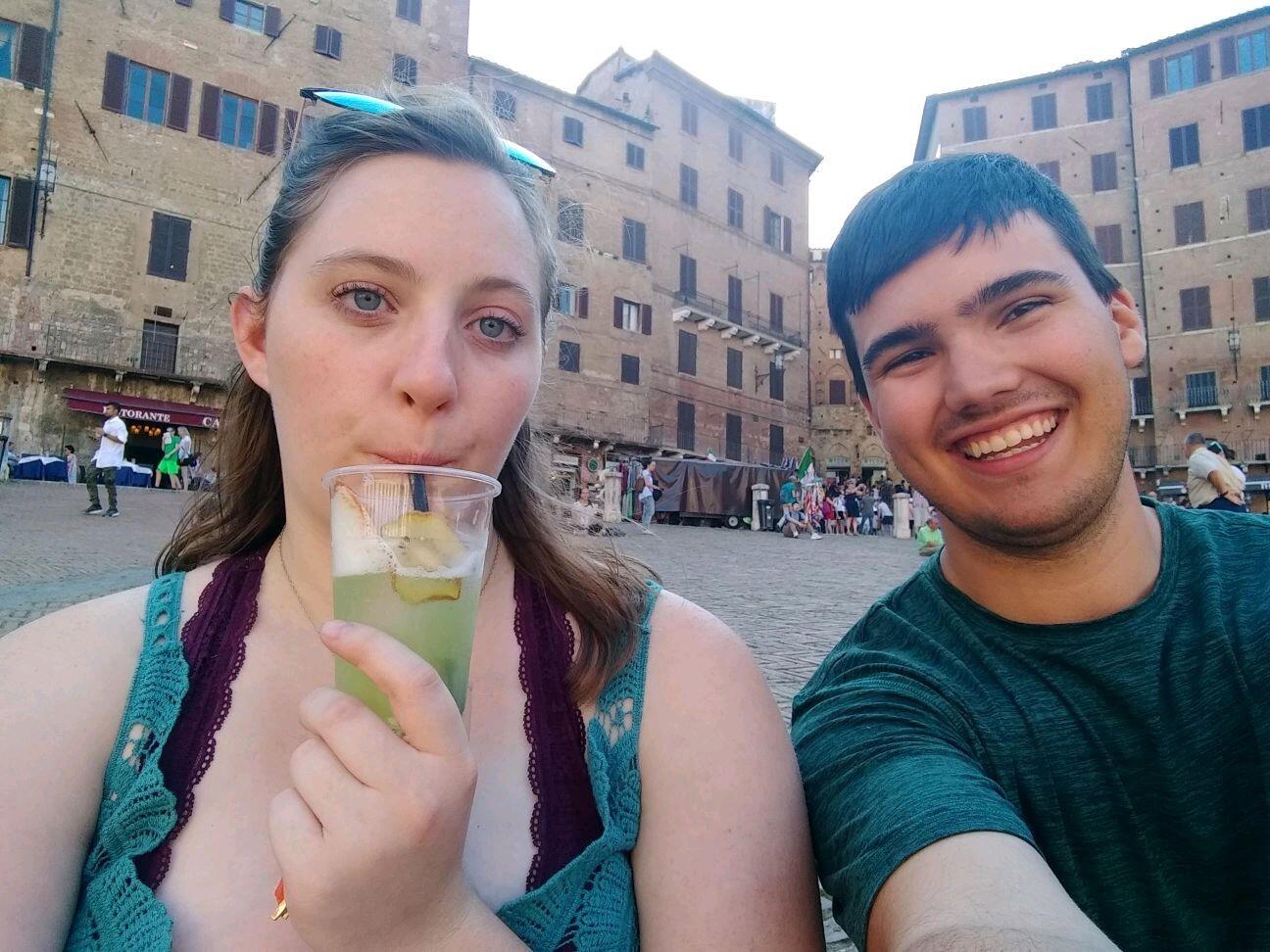 Karl visited me in Siena, Italy where he was traversing with his friends, and I was participating in a music festival 