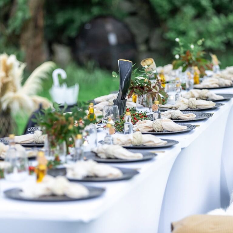 Outdoor dinner reception
6:45 PM to 11 PM