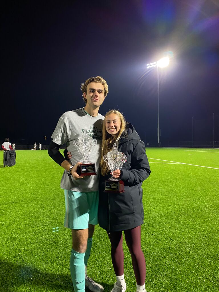 Our last season of soccer. Both teams made it to the Sweet Sixteen in the NCAA tournament. So fun to both play soccer one last time together!