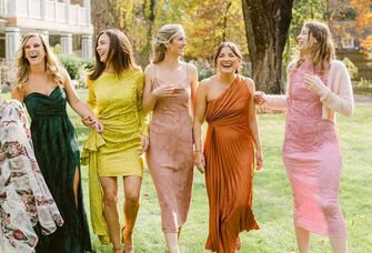 A bride enjoys her bridal shower with her wedding party.