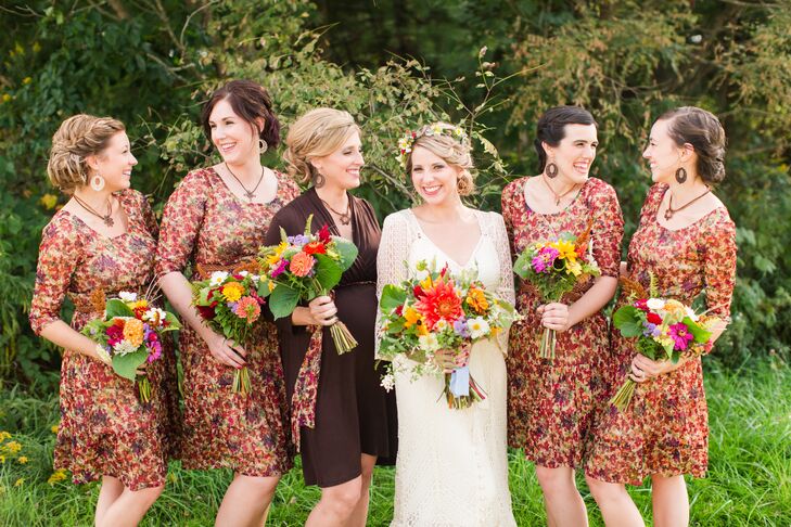 vintage green bridesmaid dresses