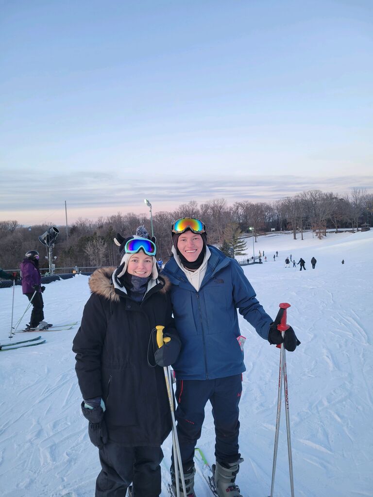 We took our first trip to Galena, IL, and we went skiing while we were up there!