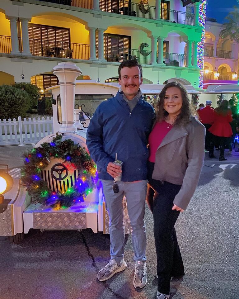 Christmas at the Princess with Kelsey's family. We went on a train ride and drank hot cocoa in the Winter Wonderland of Scottsdale.