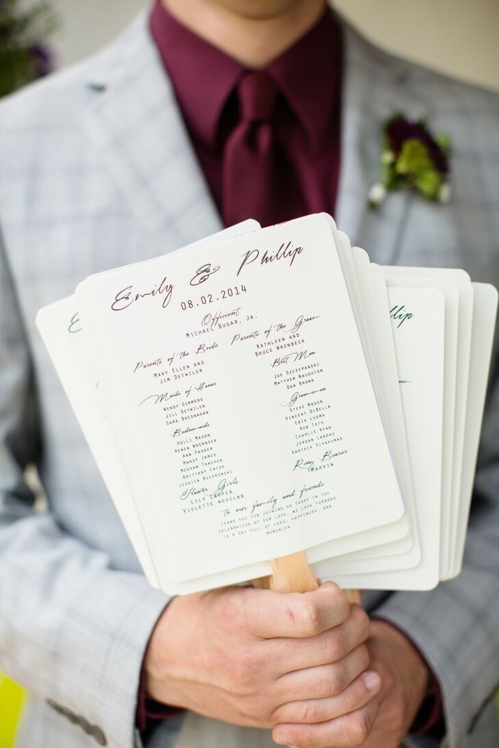 Clean And Simple Wedding Programs