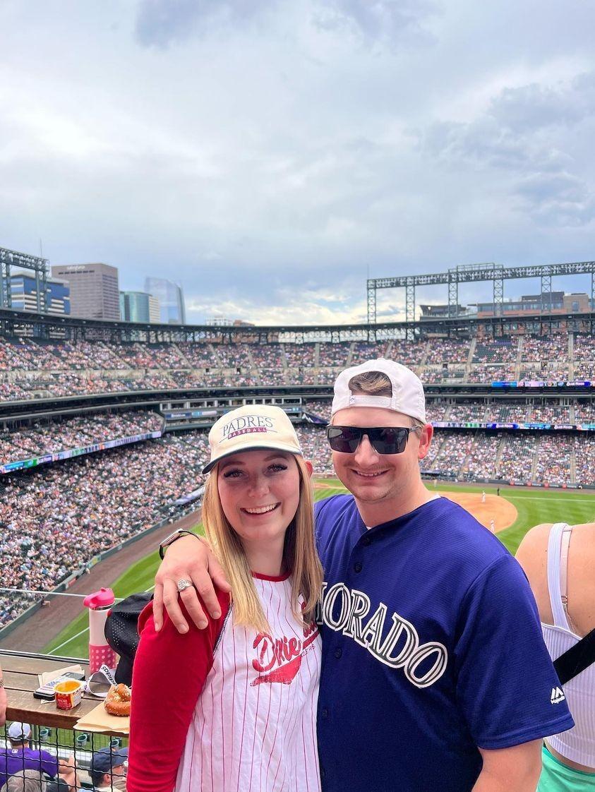 Jared and Hannah at Coors Field for Rockies v. Padres. 