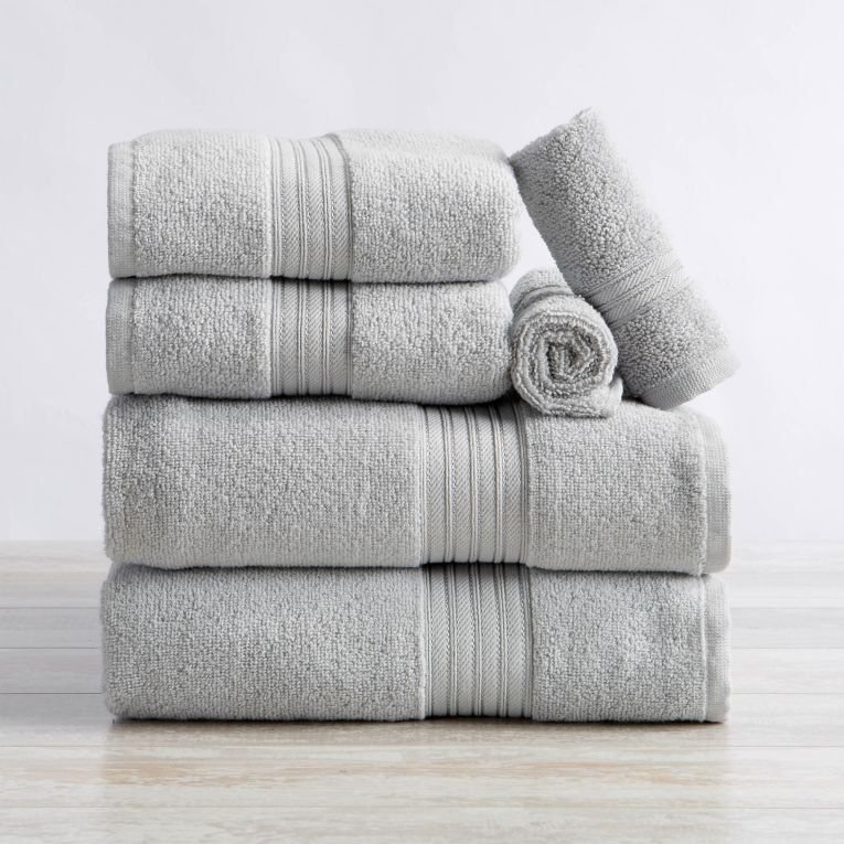 Gray bath towel set