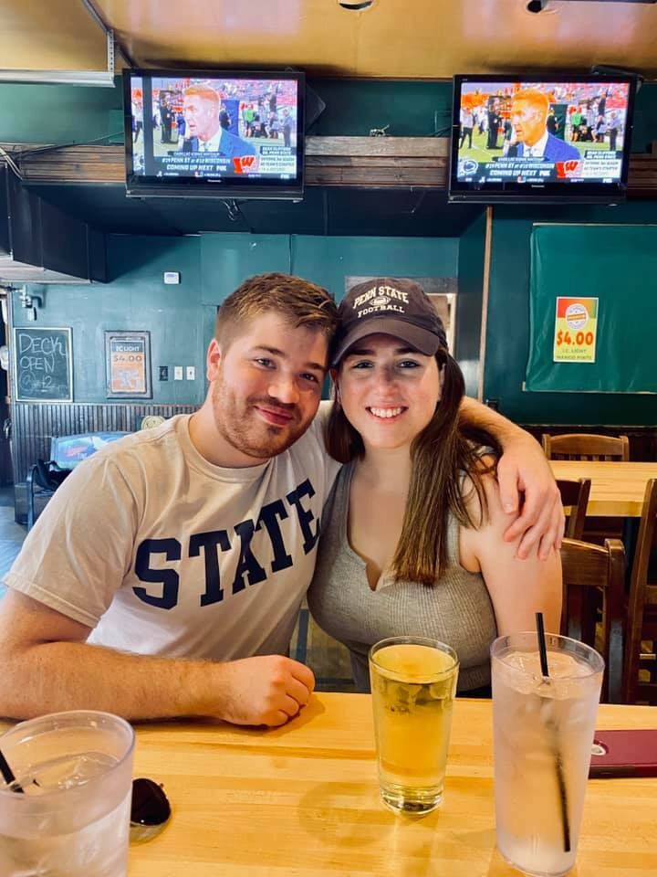 A glimpse into our many travels together... Sam & Nick in Pittsburgh watching Penn State football.