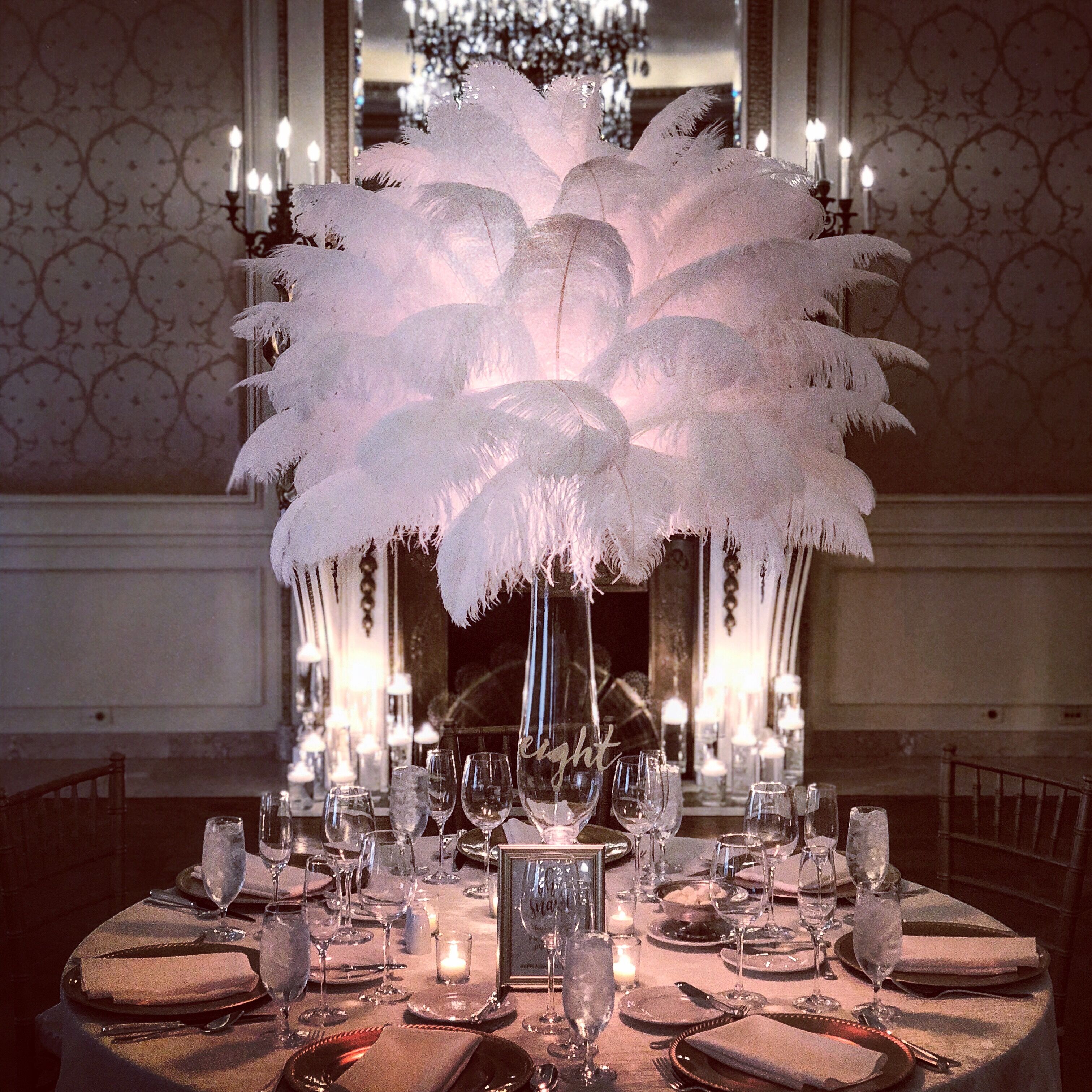 Ostrich Feather Centerpieces / Rental / Designer Centerpieces