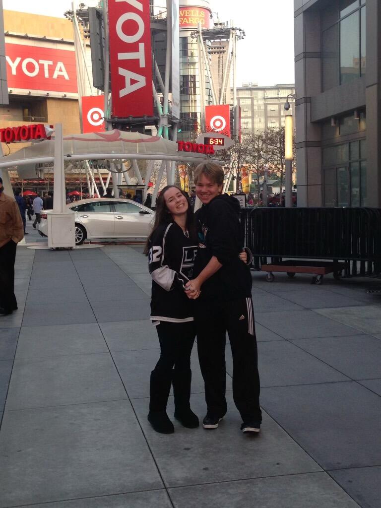 This was our first (of many) NHL games we've been to together.