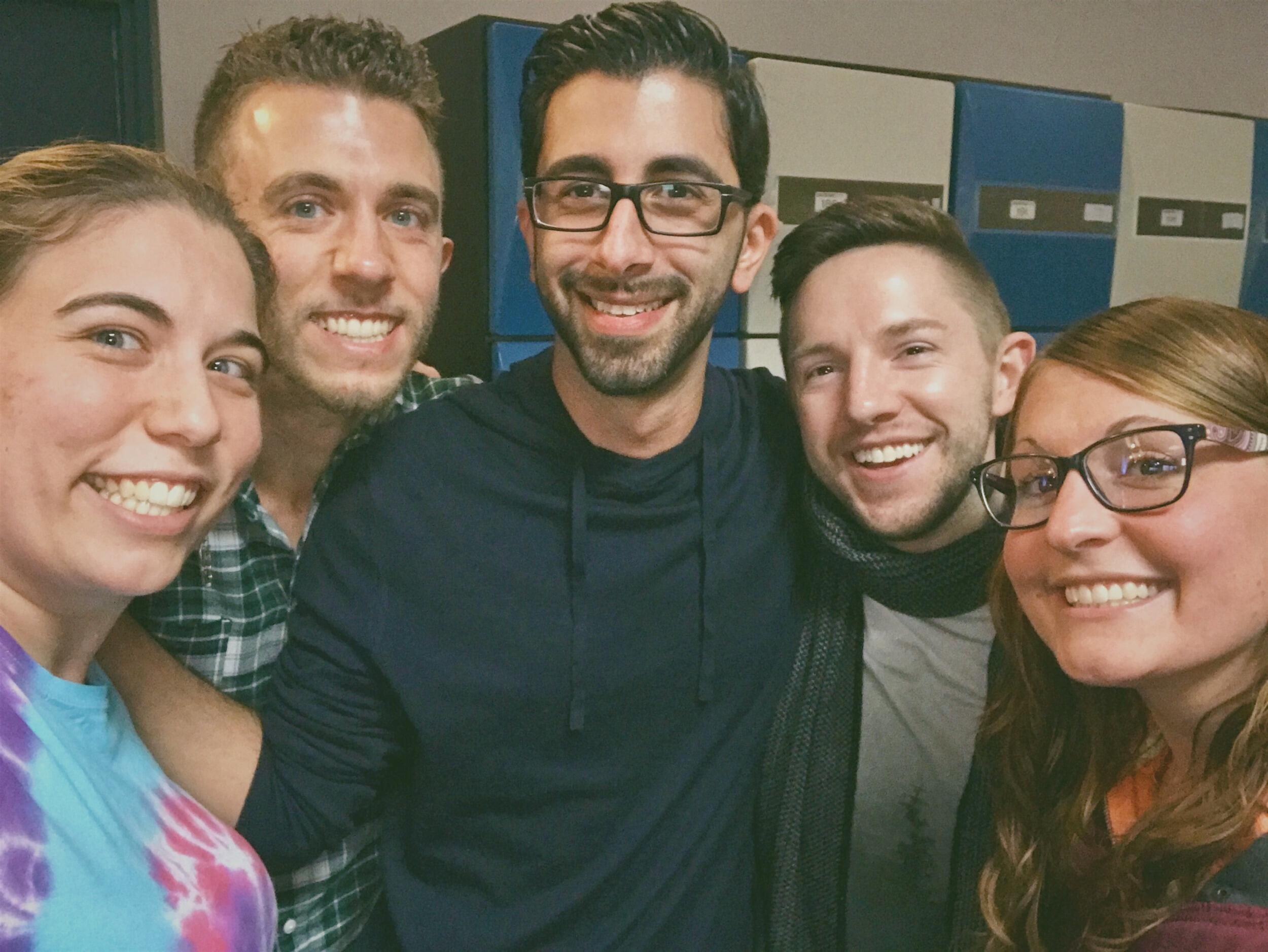 Ben getting to meet some of Ryan's lifelong pals for the first time.  
