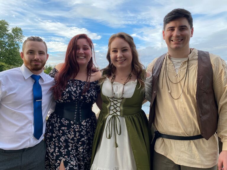 Renaissance themed wedding with friends