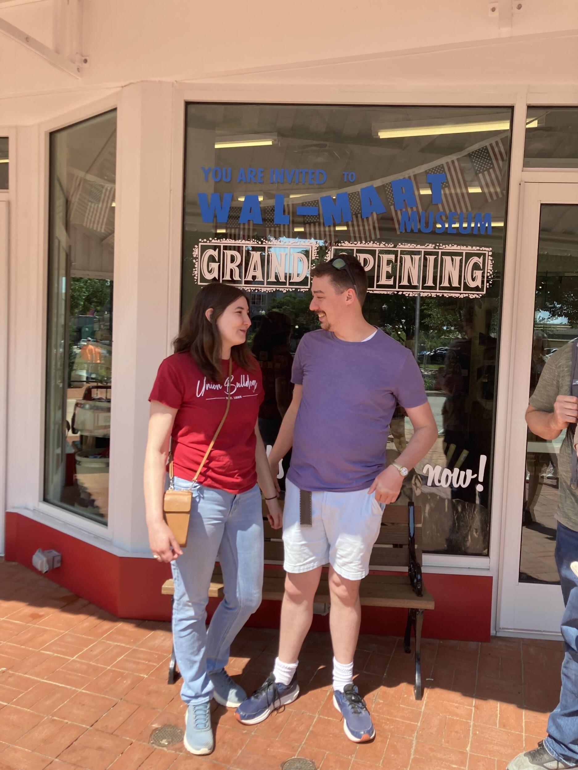 Visiting the Walmart Museum in Bentonville on a trip with Seth's family!