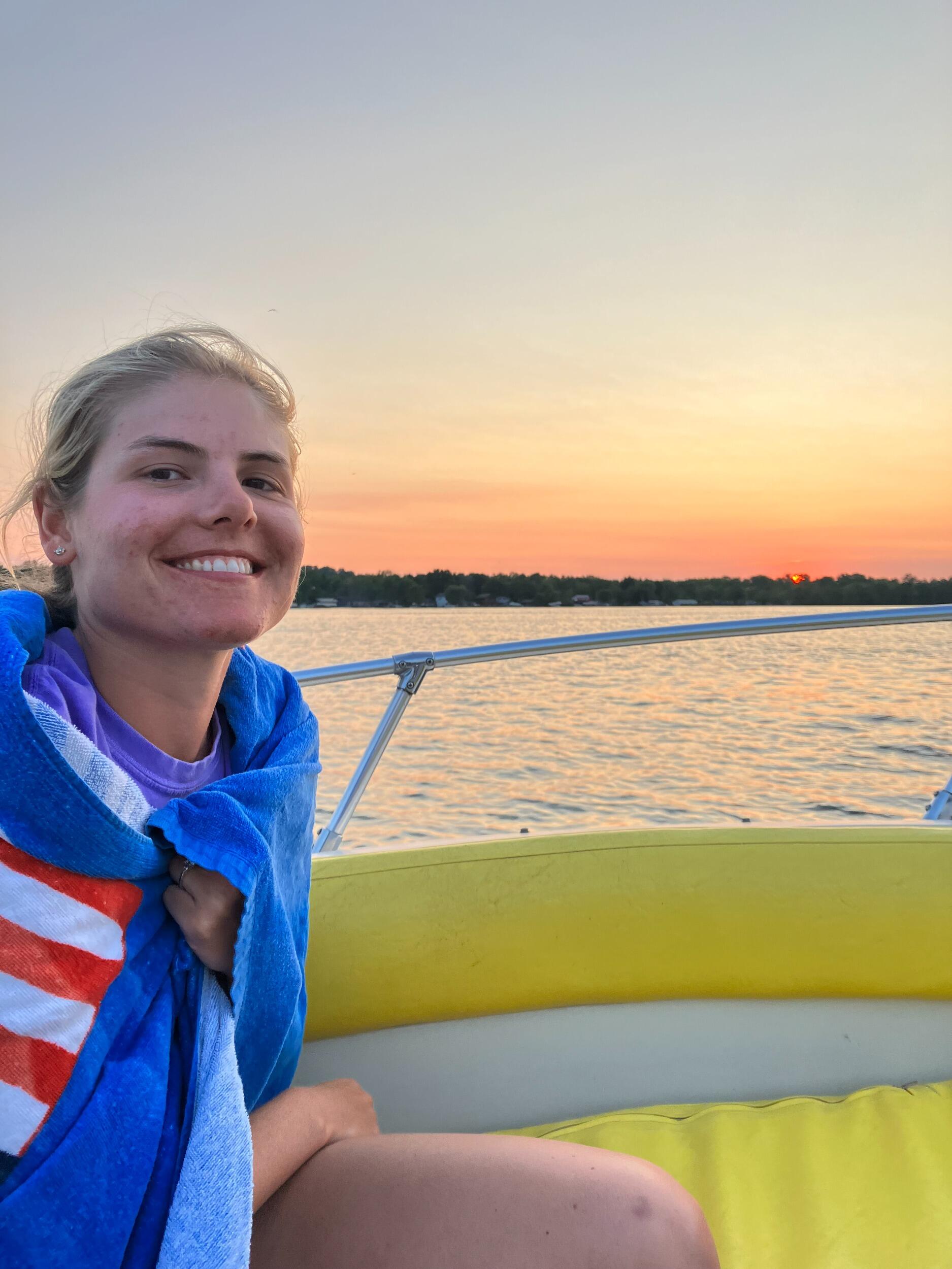 On the lake coming home from Ellicottville Brewing Co with family