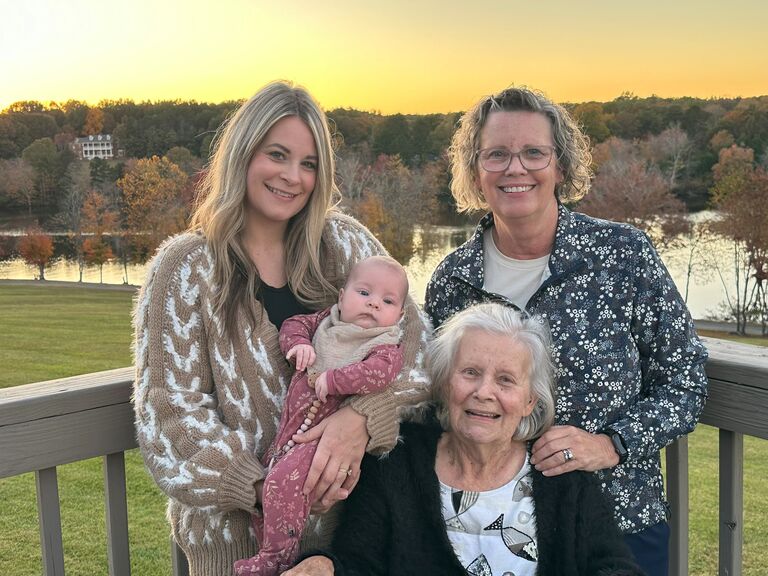 4 generations of blue eyed beauties. Josh's grandma, mom, sister & niece
