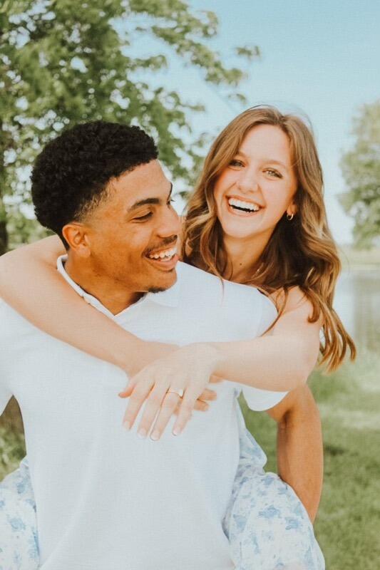 Josh proposed to Katy at South Lake in Monroe City! Now the two enjoy their last months of engagement and look forward to their wedding and marriage ahead!
