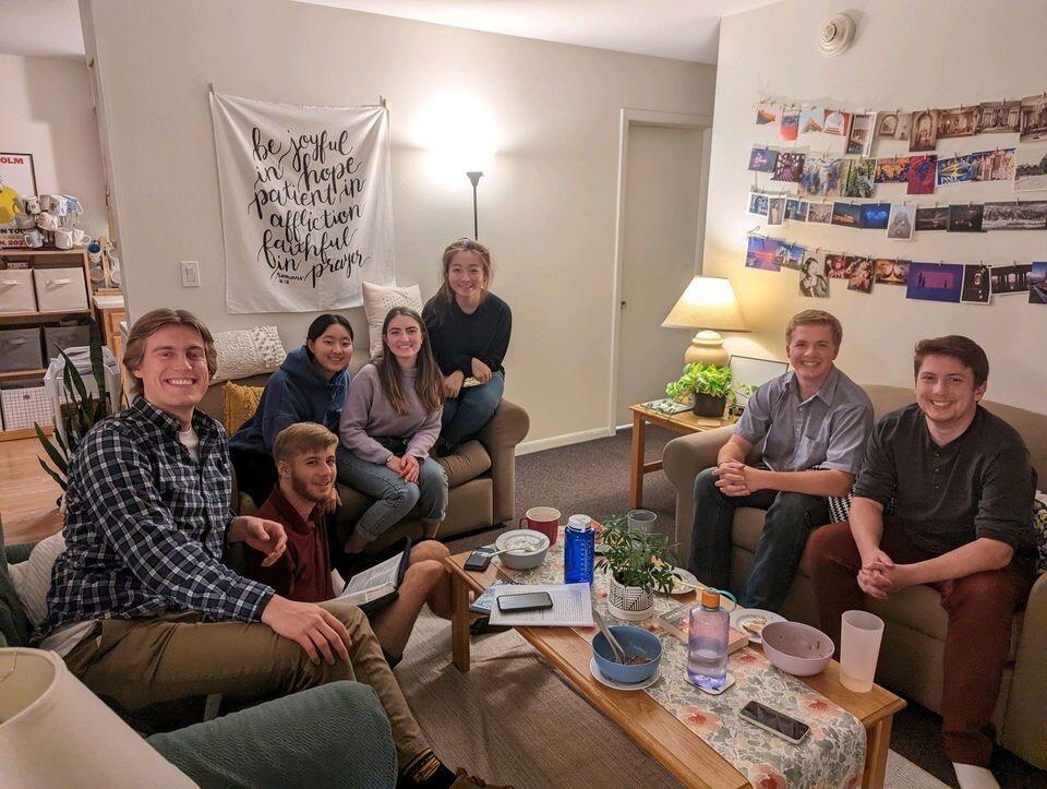 One of the ways in which we initially met each other was through attending the same church. Pictured is our college group Reformation Day (Halloween) party!