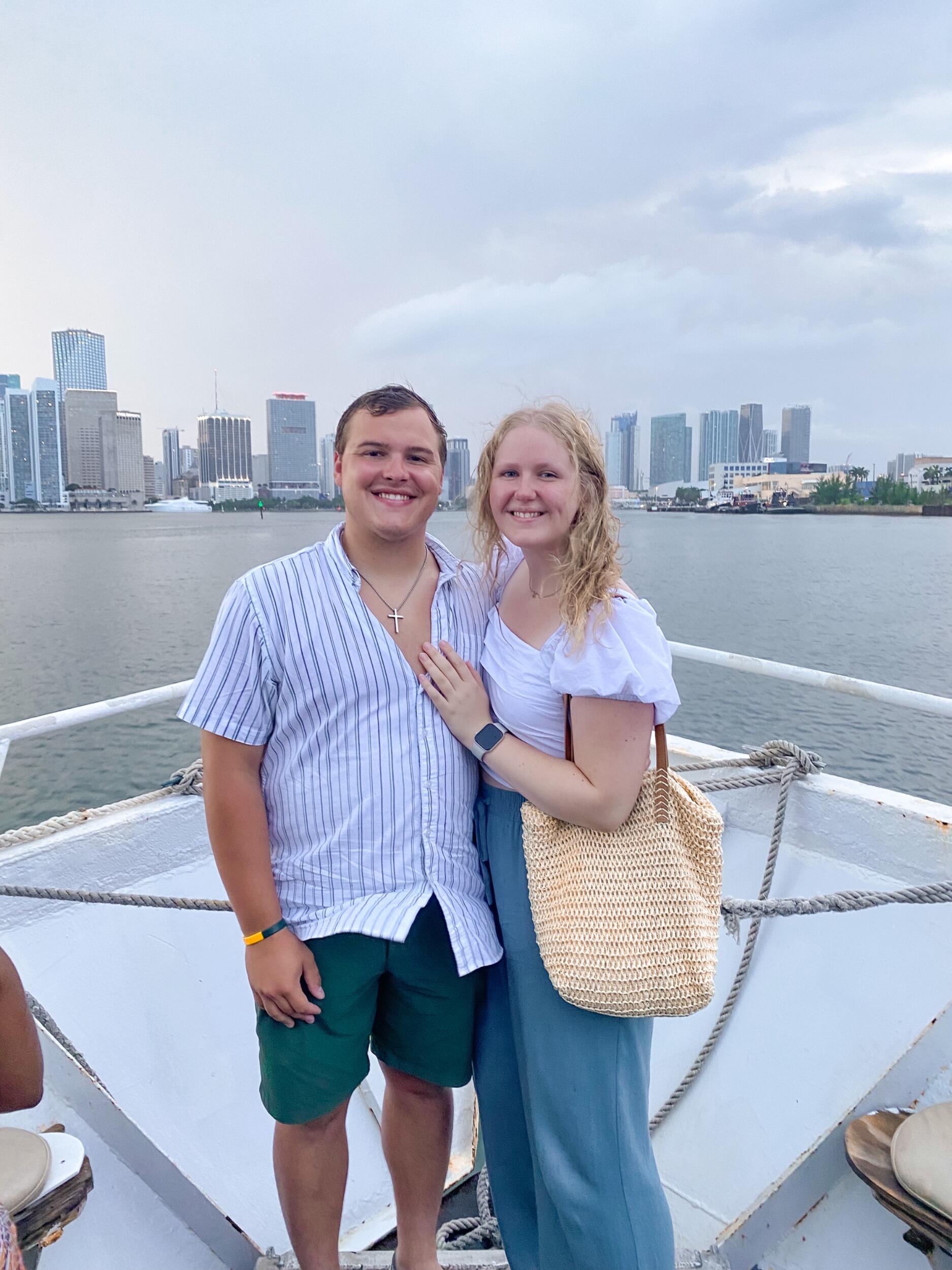At the beginning of August 2023, Paige and Kurtis took a week-long road trip down to Miami, Florida, where he left her for 3 months to teach some kiddos English. When Paige returned to Wisconsin in October, both she and Kurtis were sure they never wanted to live without the other.
