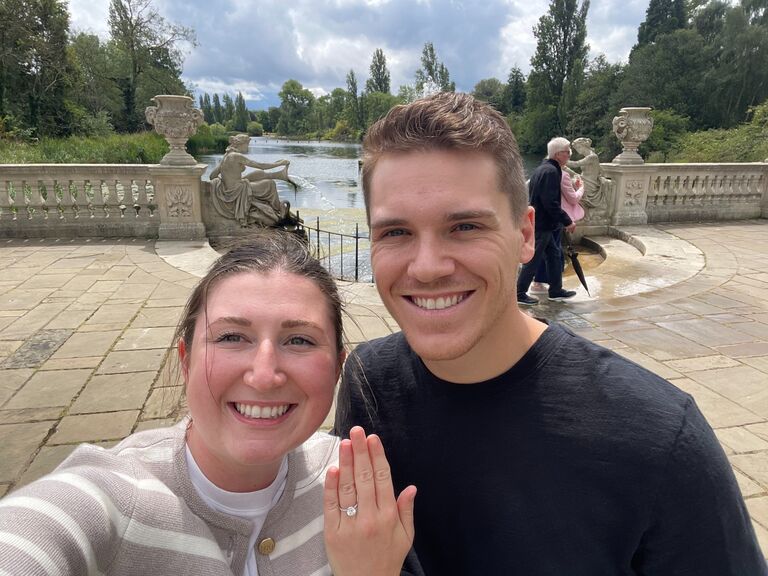 The easiest yes ever! We got engaged in Hyde Park in London, England!