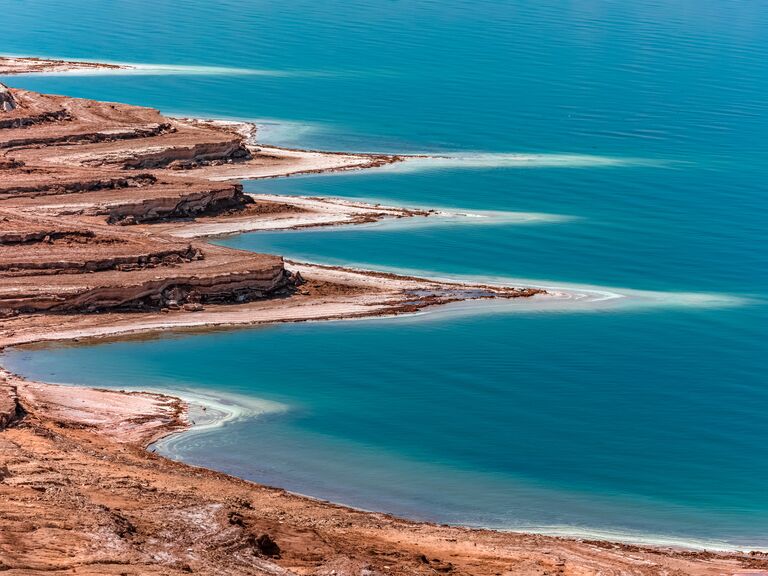 mythical honeymoons fading destinations climate change; location pictured the dead sea
