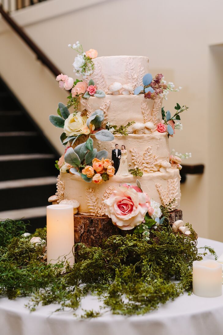 Whimsical Garden-Inspired Wedding Cake