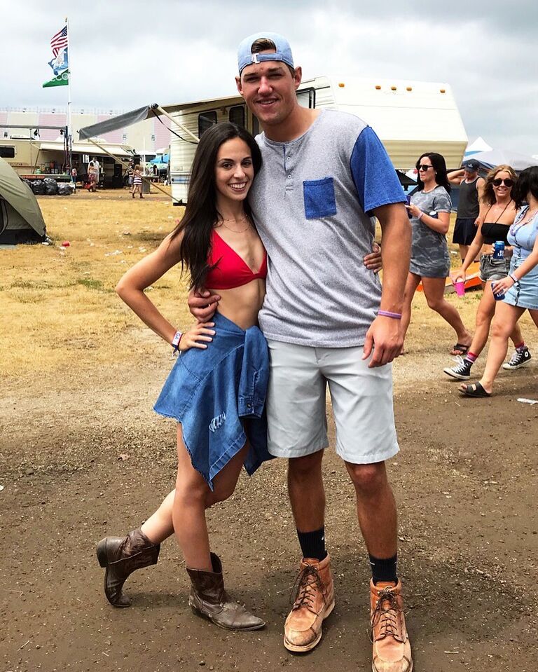 One of our first pictures together at Faster Horses!
