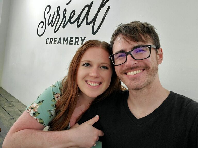 This was our 3 month anniversary and we got the craziest ice cream ever!