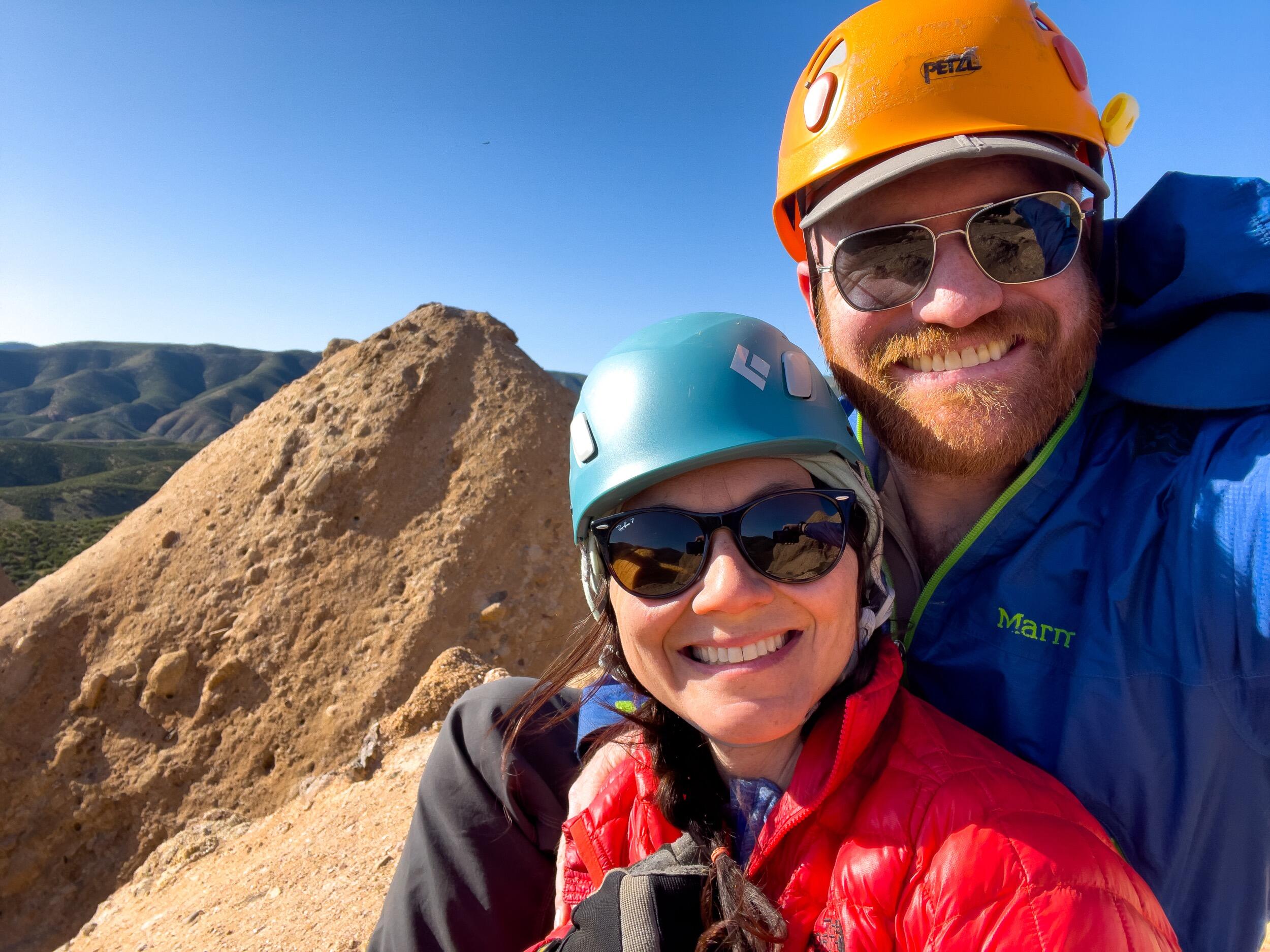 Brooke's first time rappelling! This photo doesn't show the challenging relationship moments that happen when you take your girlfriend rappelling for the first time in 50 mph winds haha.