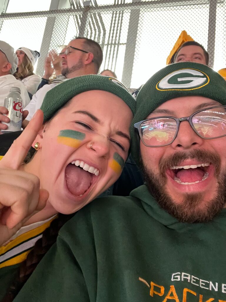 Caleb's first Packers game (completely destroyed the Cowboys)