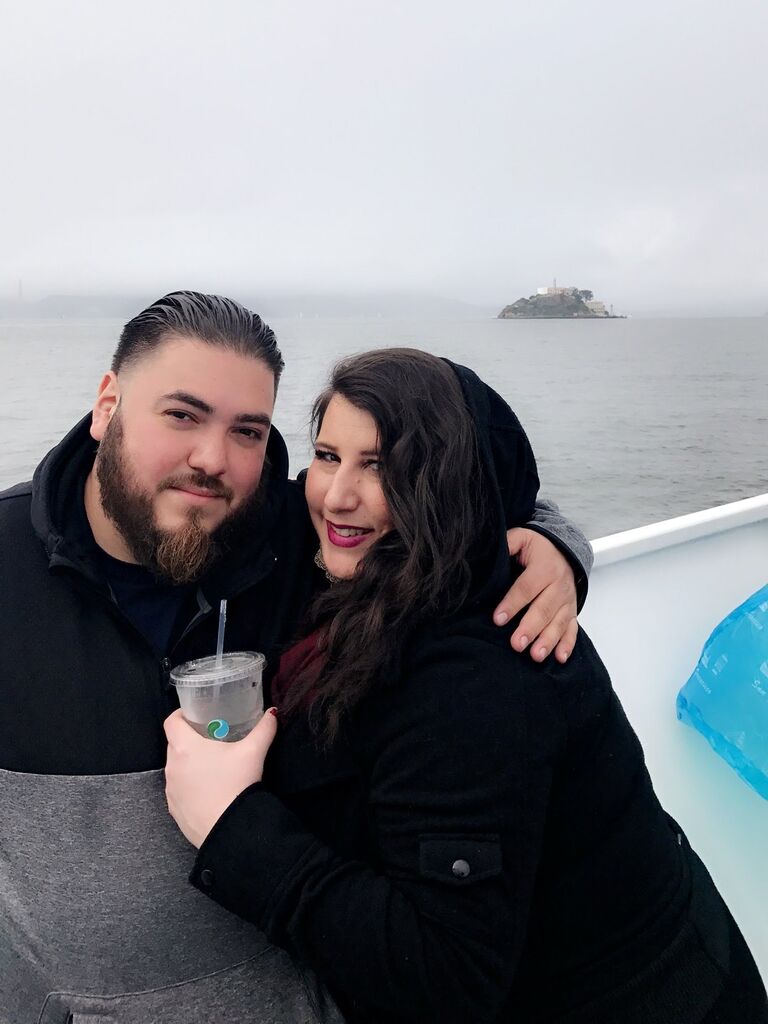 On our way to Alcatraz Island a small island 1.25 miles offshore from San Francisco, California