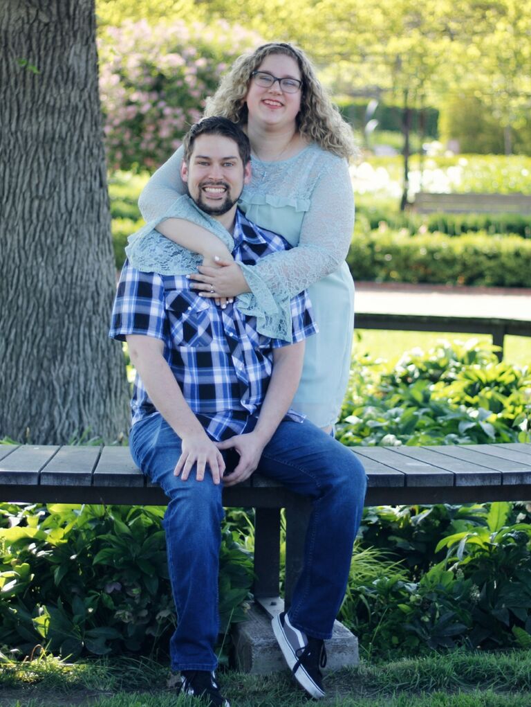 Our engagement photo shoot at Cantigny Park in Wheaton