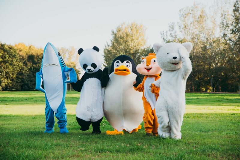 Gender reveal party ideas - costumed character