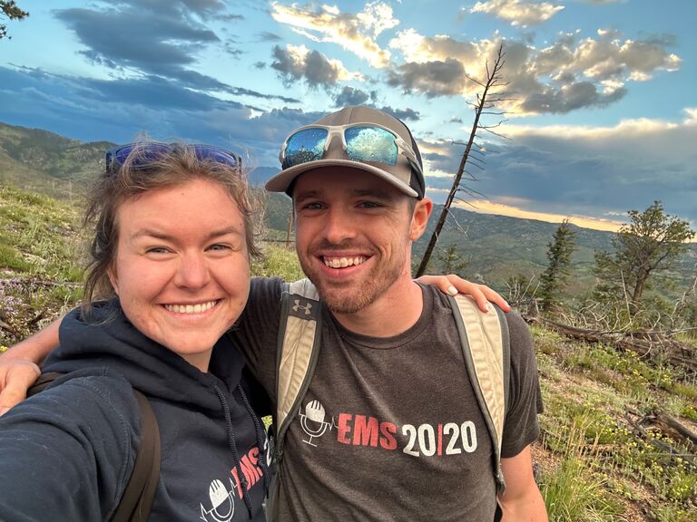 On this date, we went on what remains to be the most eventful hike we’ve ever completed. Once again, the matching EMS 20/20 merch was present for our encounters with a downpour and thunderstorm during which we hunkered into the rocks and ate rice cakes, Kendall nearly running over a rattlesnake, the trail that didn’t look like a trail, and spiders and a possible bat in some overhanging branches. This is the only time either of us has ever questioned “are we there yet?” on our way back to the car.