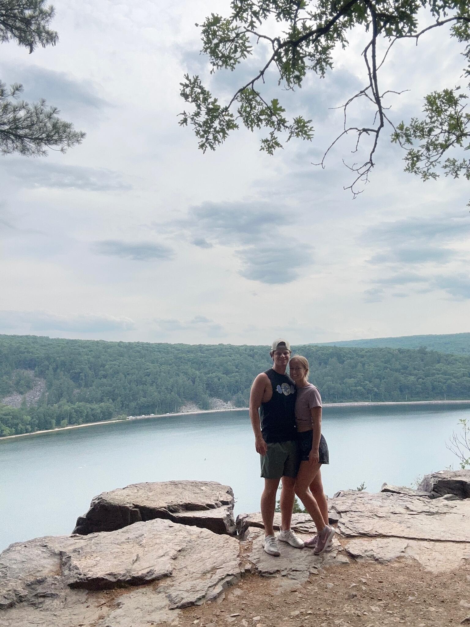 An amazing day! They traveled up to Devil's Lake and paddle boarded around the lake for a few hours as well as had lunch there and hiked to the top of the "mountain". 
