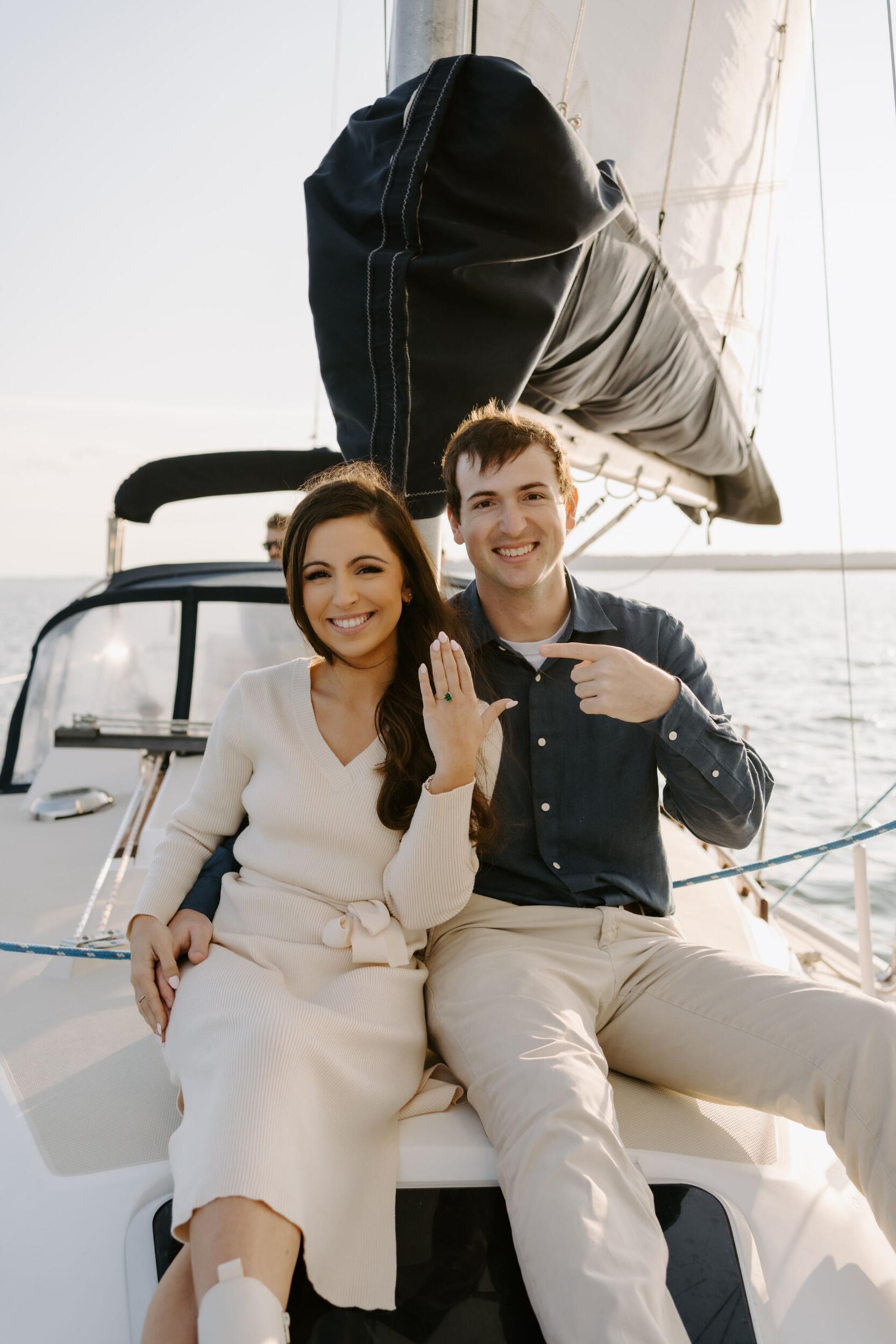 She said yes! After nearly 7 years together, Mason got down on one knee during a dreamy sailboat cruise. We spent the rest of the night celebrating this special occasion with our amazing friends & family!